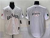 Mens Los Angeles Dodgers Team Big Logo White Mexico 2025 LA Gothic Style With Fernando Patch Vapor Premier Limited Stitched Jersey,baseball caps,new era cap wholesale,wholesale hats